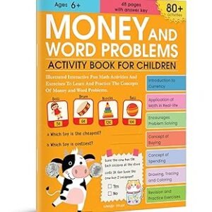 Money And Word Problems Activity Book For Children