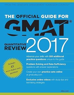 The Official Guide For Gmat Quantitative Review 2017