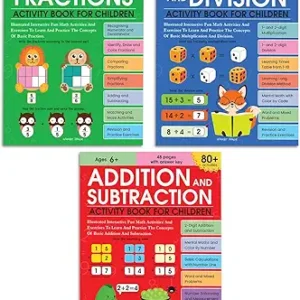 Addition And Subtraction Activity Book For Children Set Of 3 Books